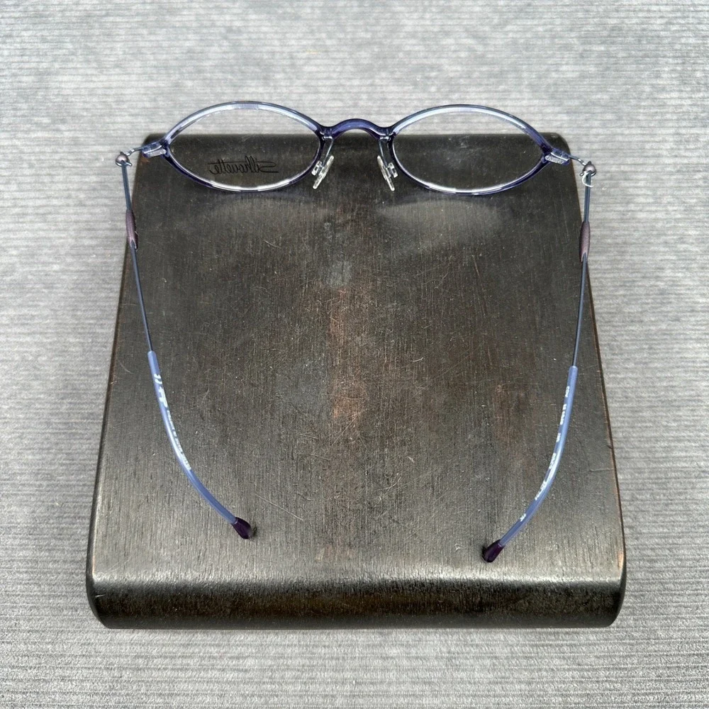 Silhouette SPX M 1948 6053 Purple Oval Y2K Eyeglasses Frames 46-21-135 Austria